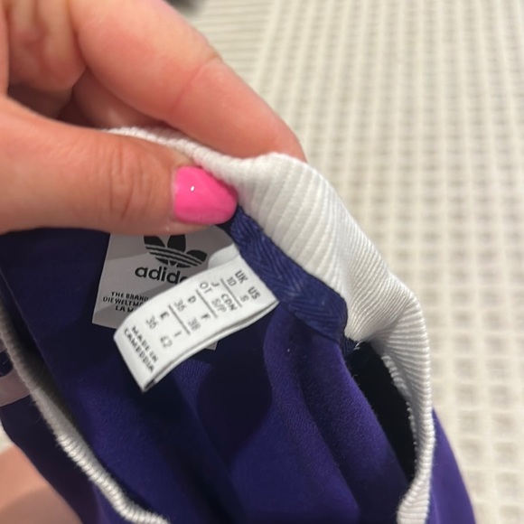 Adidas Purple and White Long Sleeve Tee - Picture 3 of 3